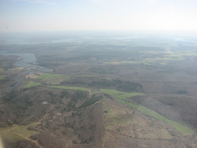 Bull Shoals Lake and the Ridge where all the cave passages hide